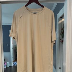 Rhone Men's Beige Short Sleeve Reign Tee